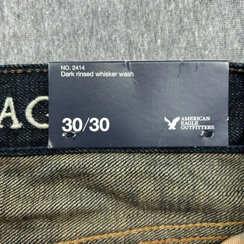 American Eagle‎ Relaxed Dark Wash Jeans Mens 30x30 Straight Leg NEW